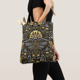 Tote Bag Jardin d'abeilles Queen // style passementerie bro