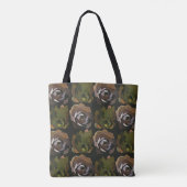 Tote Bag Jardin de Cactus Feuilles Vert Botanique (Dos)