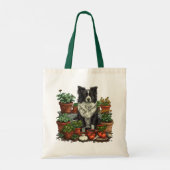 Tote Bag Jardin de Collie à la frontière (Dos)