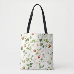 Tote Bag Jardin de feuilles de fraises