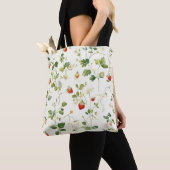 Tote Bag Jardin de feuilles de fraises (De près)