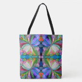 Tote Bag Jardin de Fleur sauvage de libellules Abstrait Flo (Devant)