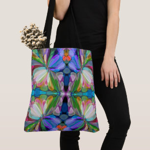 Tote Bag Jardin de Fleur sauvage de libellules Abstrait Flo