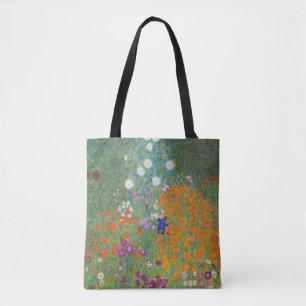 Tote Bag Jardin de fleurs par Gustav Klimt