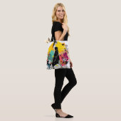 Tote Bag Jardin de Graffiti Muse Riso Double Face 🎨🌿 (Sur le modèle)