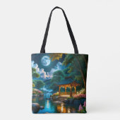 Tote Bag Jardin de la nuit tranquille (Dos)