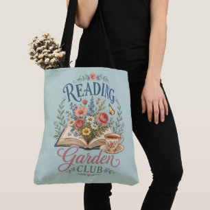 Tote Bag Jardin de lecture Cottagecore Floral Club