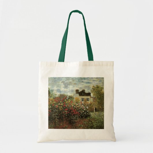 Tote Bag Jardin de Monet à Argenteuil par Claude Monet (Devant)