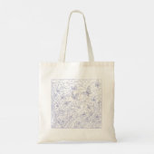 Tote Bag Jardin de papillons bleu (Dos)