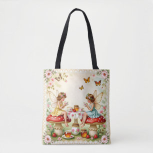 Tote Bag Jardin de pique-nique fée florale vintage