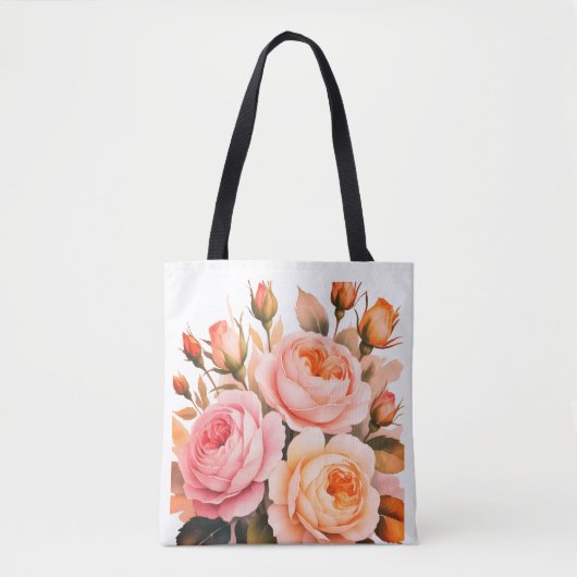 Tote Bag Jardin de Roses Rouges (Devant)