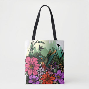 Tote Bag Jardin des colibris