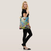 Tote Bag Jardin des papillons Peinture Abstraite moderne (Sur le modèle)