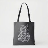 Tote Bag Jardin Devis Doodles Lettrés (Devant)