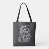 Tote Bag Jardin Devis Doodles Lettrés (Dos)