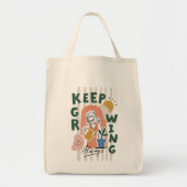 Tote Bag Jardin en Croissance Continue (Devant)