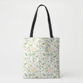Tote Bag Jardin Fleur sauvage de Dandelion vert jaune (Devant)