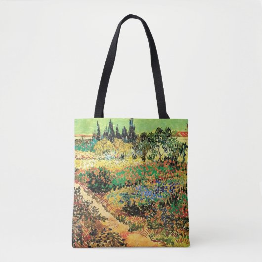 Tote Bag Jardin fleuri avec sentier par Vincent van Gogh (Devant)