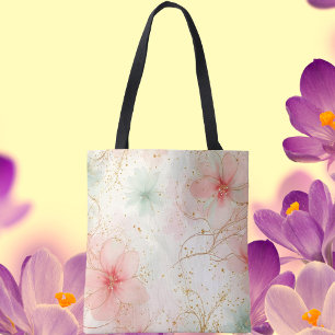 Tote Bag Jardin floral d'aquarelle printanière