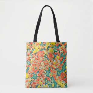 Tote Bag Jardin floral Vintage Sun Roses