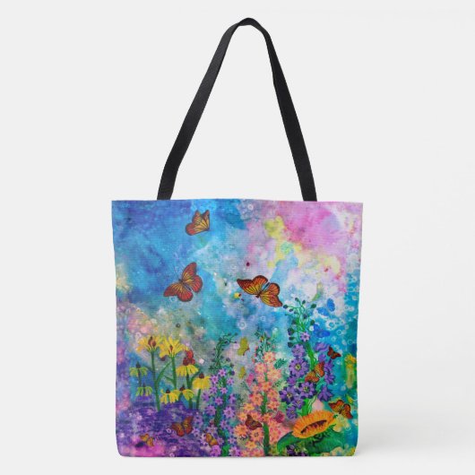 Tote Bag Jardin Fourre-tout de papillon (Devant)