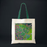 Tote Bag Jardin Italien, Gustav Klimt<br><div class="desc">Gustav Klimt (14 juillet 1862 - 6 février 1918) était un peintre symboliste autrichien et l'un des membres les plus importants du mouvement de sécession de Vienne. Klimt est réputé pour ses peintures, ses peintures murales, ses croquis et autres objets d'art. En plus de ses oeuvres figuratives, qui comprennent des...</div>