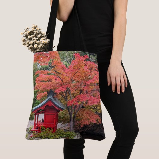 Tote Bag Jardin japonais Coloré Feuilles d'automne (De près)