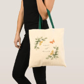 Tote Bag Jardin Jaune mignon Papillons Mariage (Devant (produit))