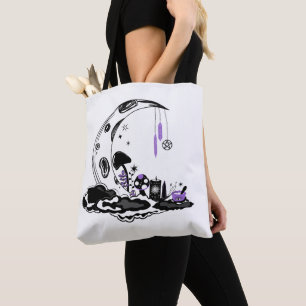 Tote Bag Jardin Lunaire du Champignon à Cristal Magique