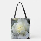 Tote Bag Jardin photo blanc rose (Dos)