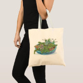Tote Bag Jardin rond Succulent (Devant (produit))