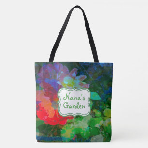 Tote Bag Jardin rose abstrait personnalisé