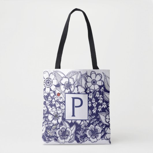 Tote Bag Jardin secret monogramme tout-en impression Fourre (Devant)