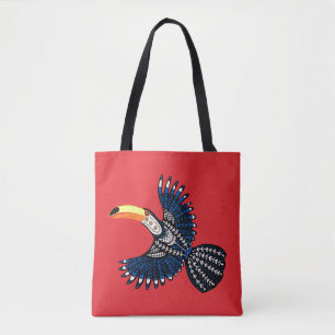 Tote Bag Jardin tropical de couleur vive Jungle Toucan Bird