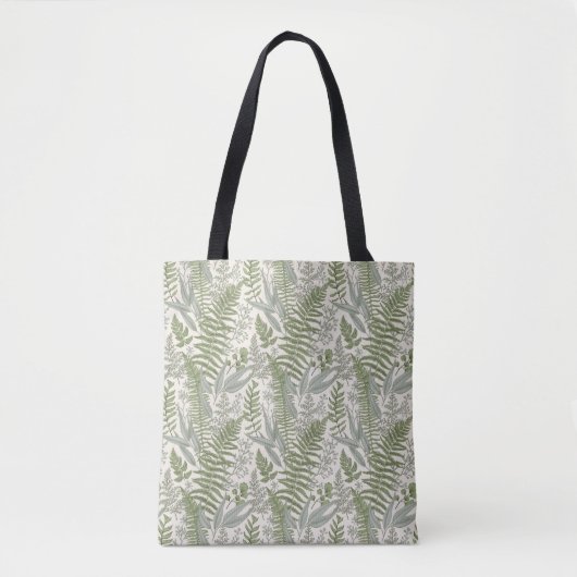 Tote Bag Jardin vert fleuri (Devant)