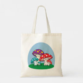 Tote Bag Jardin vibrant de champignons amanites (Dos)