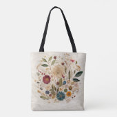 Tote Bag Jardin Whimsical Pressé Fleurs Bohème (Dos)