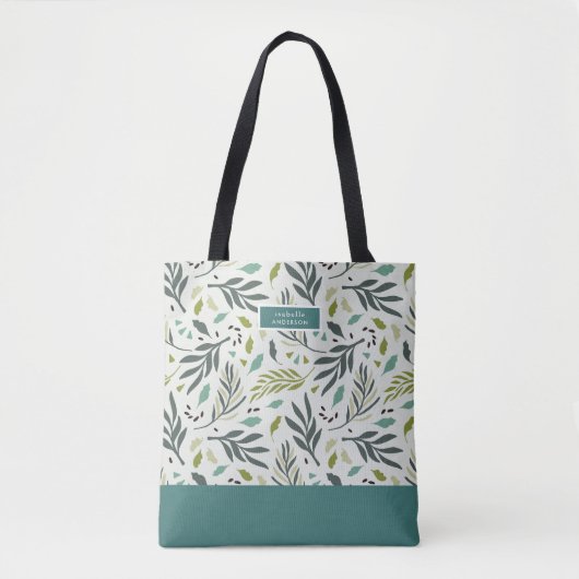 Tote Bag Jardin Whimsy Verdure Monogramme (Devant)