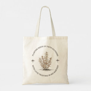 Tote Bag Jardinier Chrétien Plantant des Graines de Foi