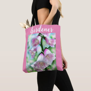 Tote Bag Jardinier Foxglove Flowers Peinture Art Floral Ros