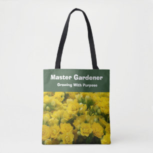 Tote Bag Jardinier Maître Cultiver avec un But Fleurs Jaune