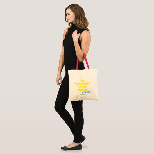Tote Bag Jaune 3 de zigzag (Devant (modèle))