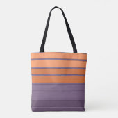 Tote Bag Jaune avec motif rayé lilas (Dos)