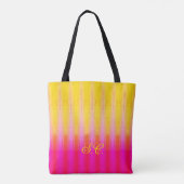 Tote Bag Jaune clair et rose (Dos)