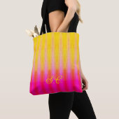 Tote Bag Jaune clair et rose (De près)