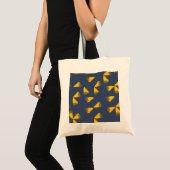 Tote Bag Jaune, cool, unique, triangles tendance (Devant (produit))