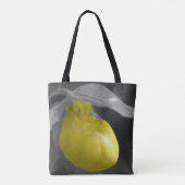 Tote Bag Jaune Lady Slipper Orchidée Fleur Partielle Couleu (Dos)