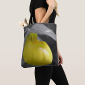 Tote Bag Jaune Lady Slipper Orchidée Fleur Partielle Couleu (De près)