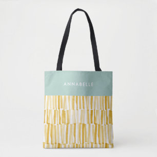 Tote Bag Jaune moderne abstrait motif cadeau personnalisé