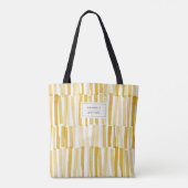 Tote Bag Jaune moderne abstrait motif cadeau personnalisé à (Dos)